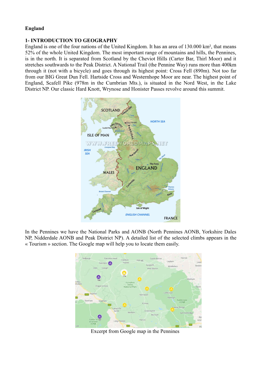 England 1- INTRODUCTION to GEOGRAPHY England Is One of The