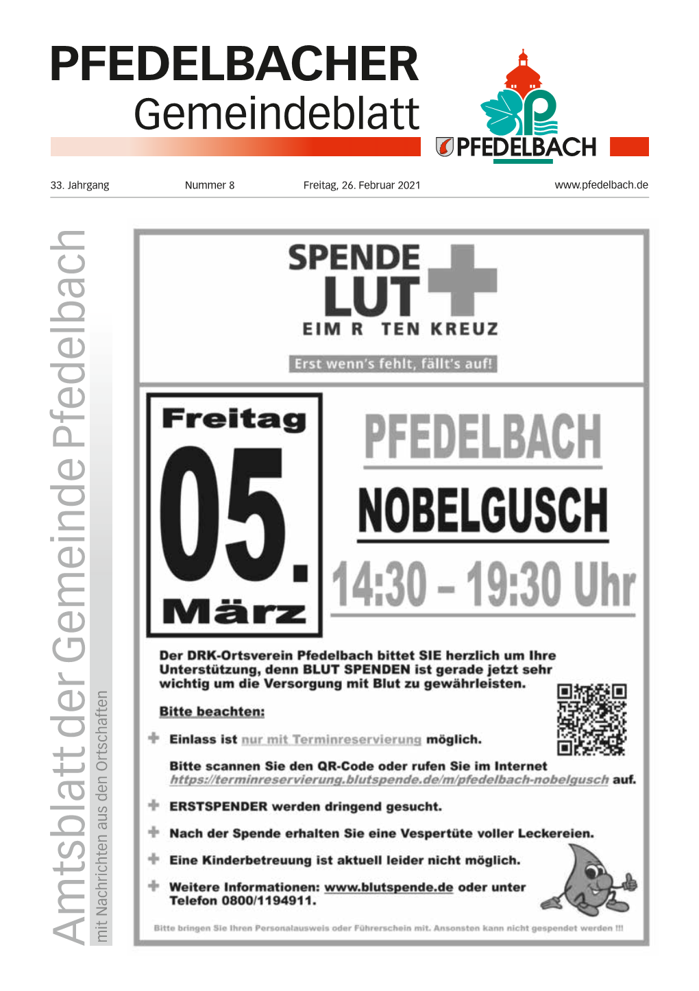 Gemeindeblatt Nr. 8 Vom 26.02.2021