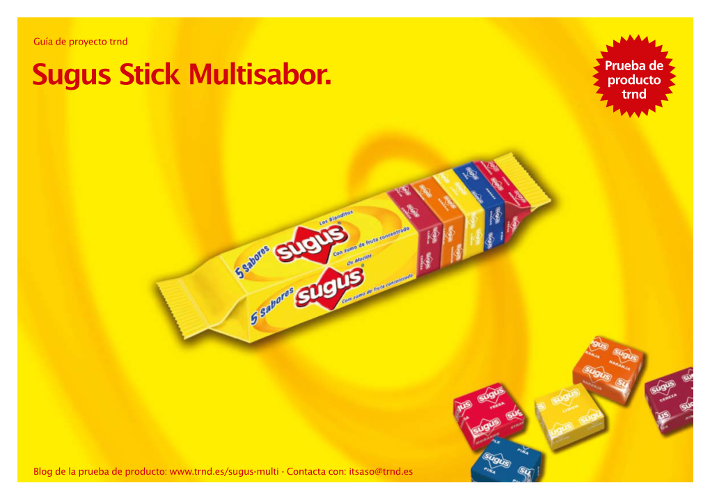 Sugus Stick Multisabor. Producto Trnd