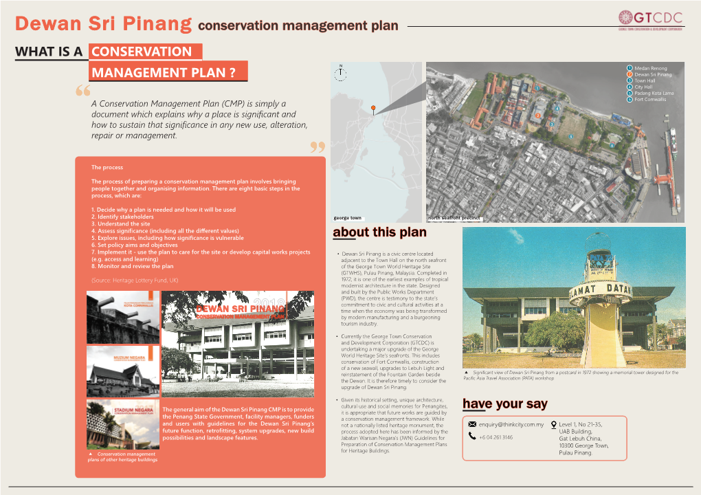 Dewan Sri Pinang Conservation Management Plan