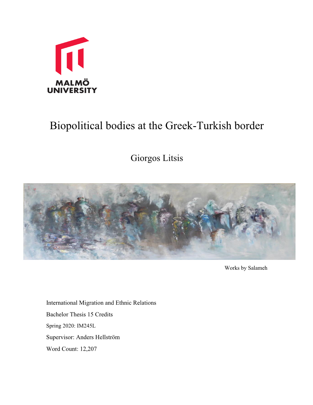 Biopolitical Bodies at the Greek-Turkish Border