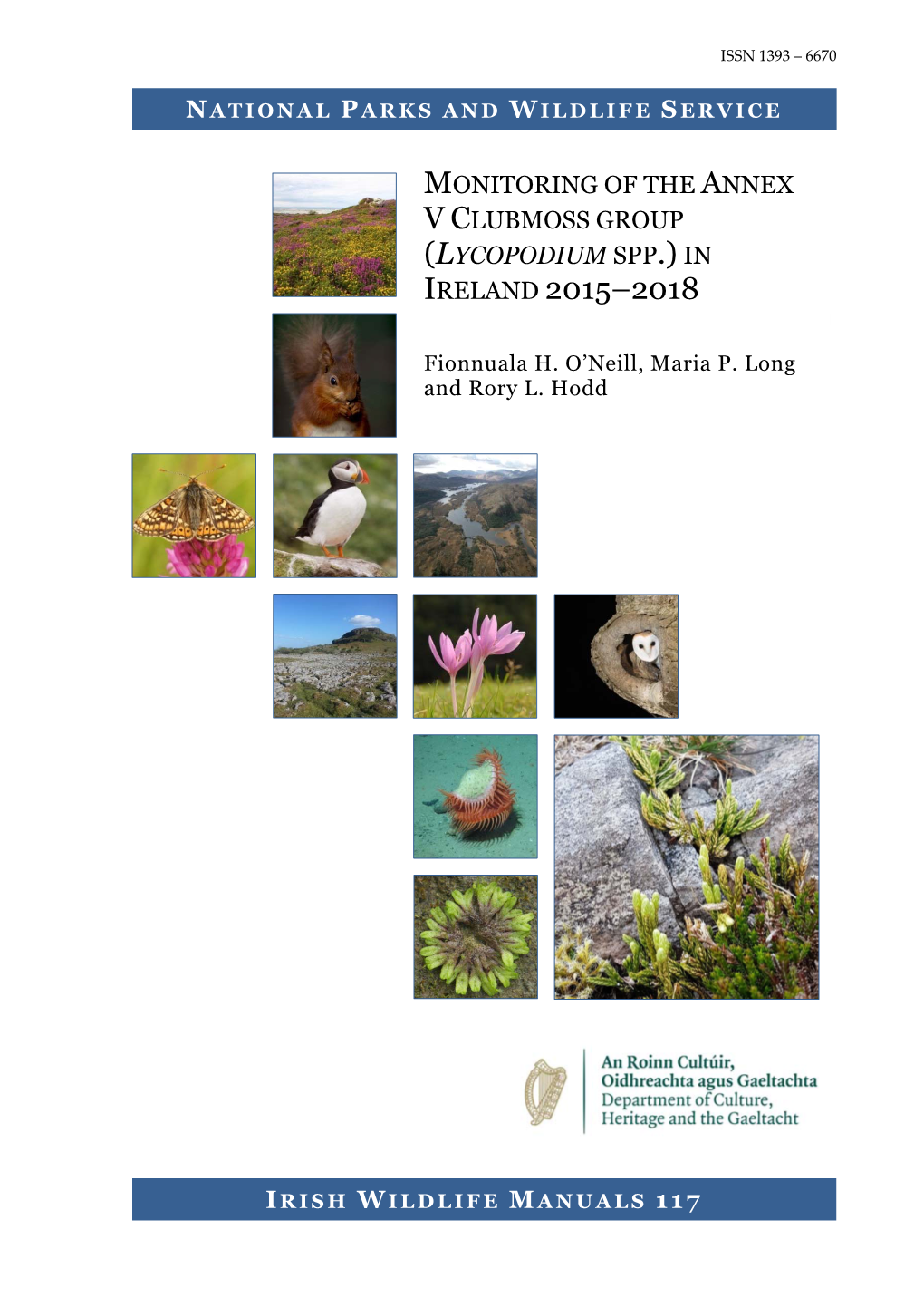 Monitoring of the Annex V Clubmoss Group (Lycopodium Spp.) in Ireland 2015‐2018