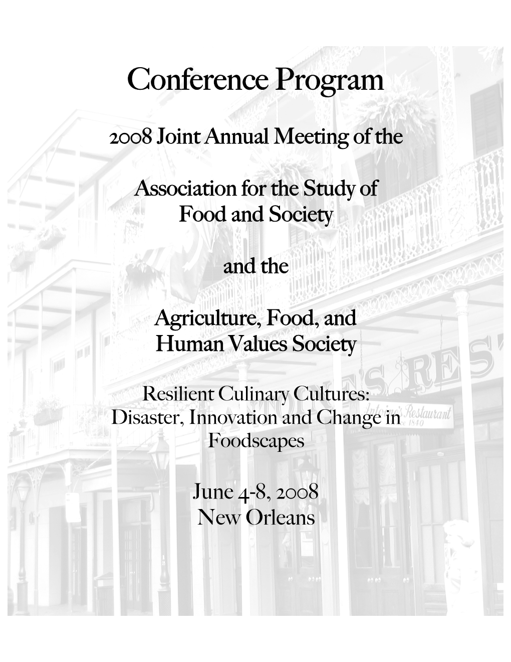 Conference Program