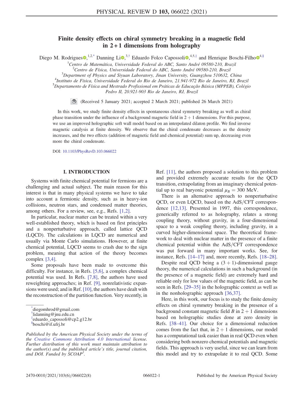 Finite Density Effects on Chiral Symmetry Breaking in a Magnetic Field in 2 + 1 Dimensions from Holography