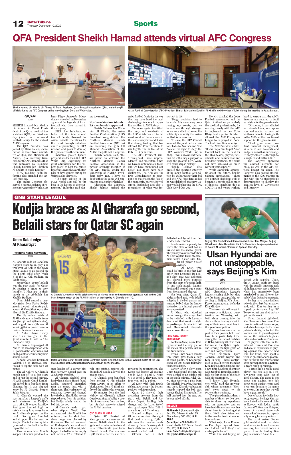 Kodjia Brace As Al Gharafa Go Second, Belaili Stars for Qatar SC Again