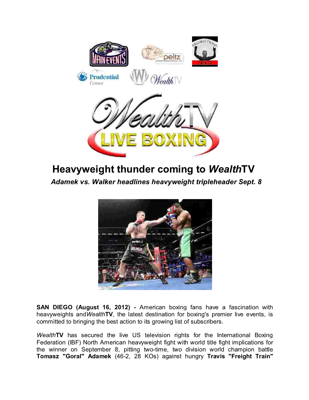 Heavyweight Thunder Coming to TV Wealth