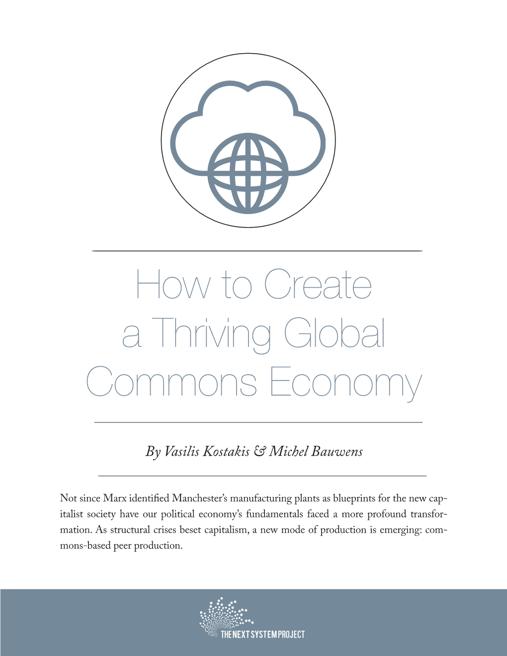 How to Create a Thriving Global Commons Economy
