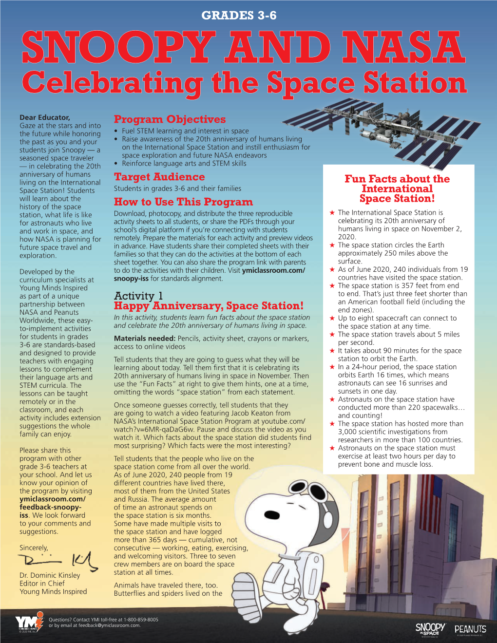 SNOOPY and NASA Celebrating the Space Station