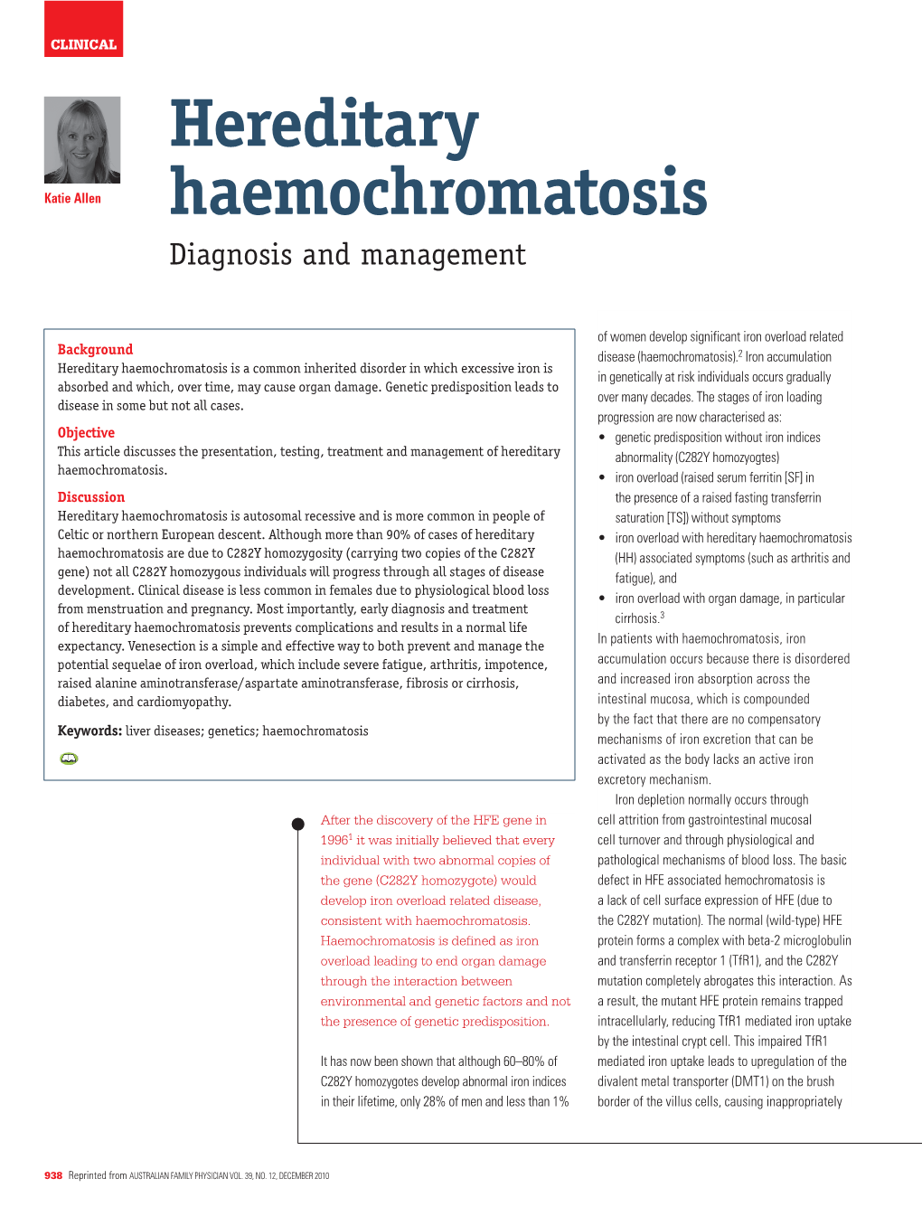 Hereditary Haemochromatosis