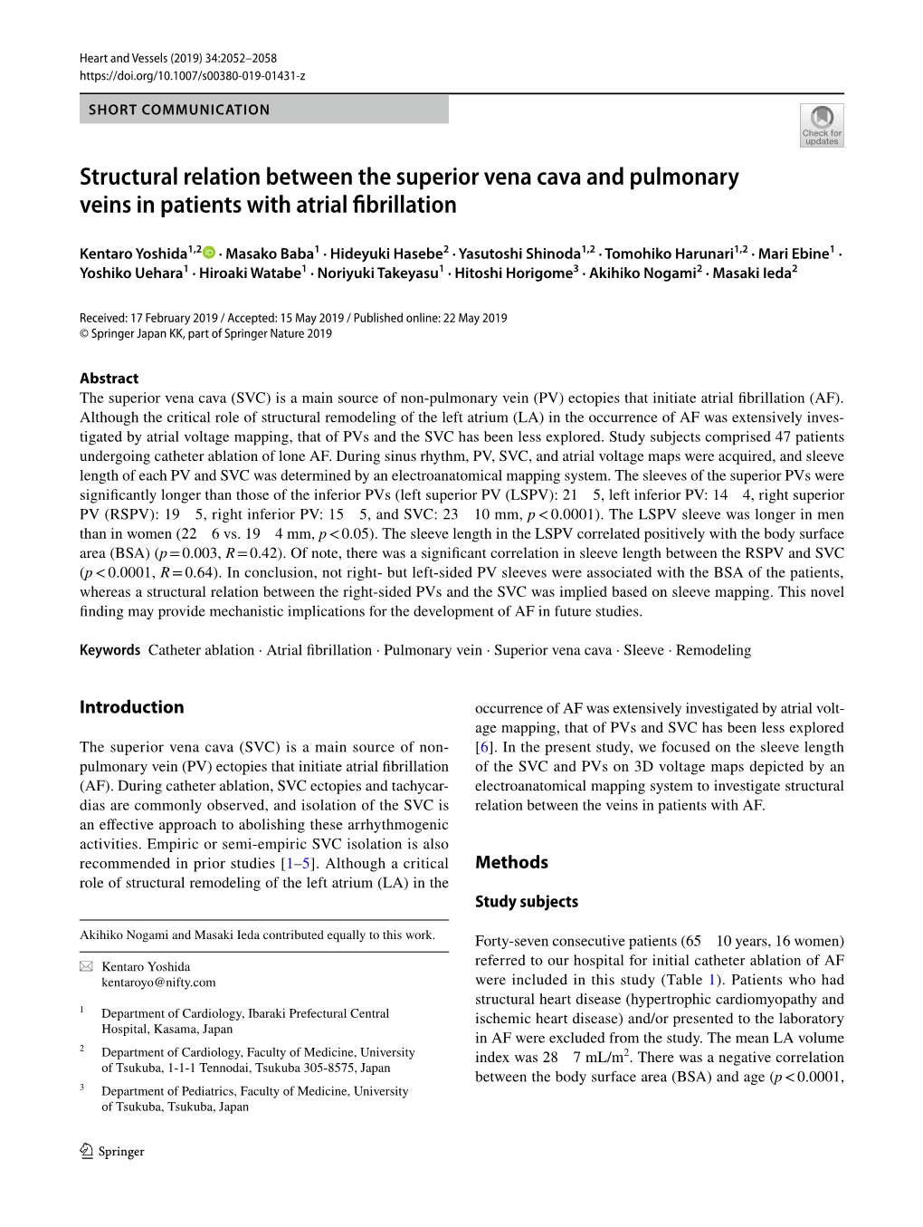 Structural Relation Between the Superior Vena Cava and Pulmonary Veins in Patients with Atrial Fbrillation