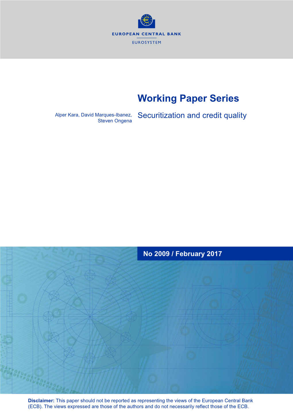 Working Paper Series