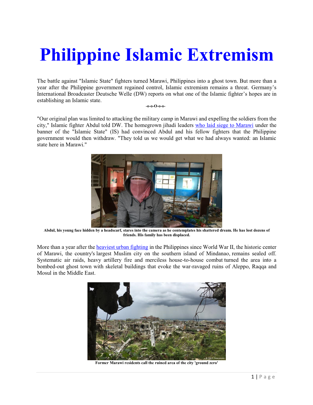 Philippine Islamic Extremism