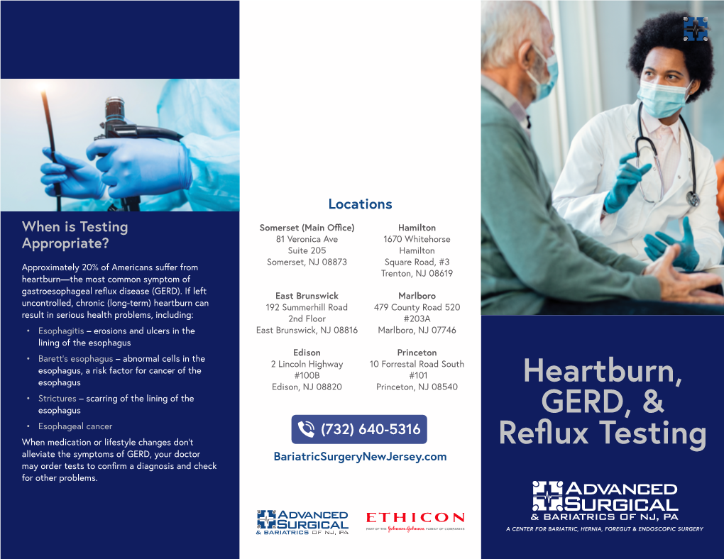 Heartburn, GERD, & Reflux Testing