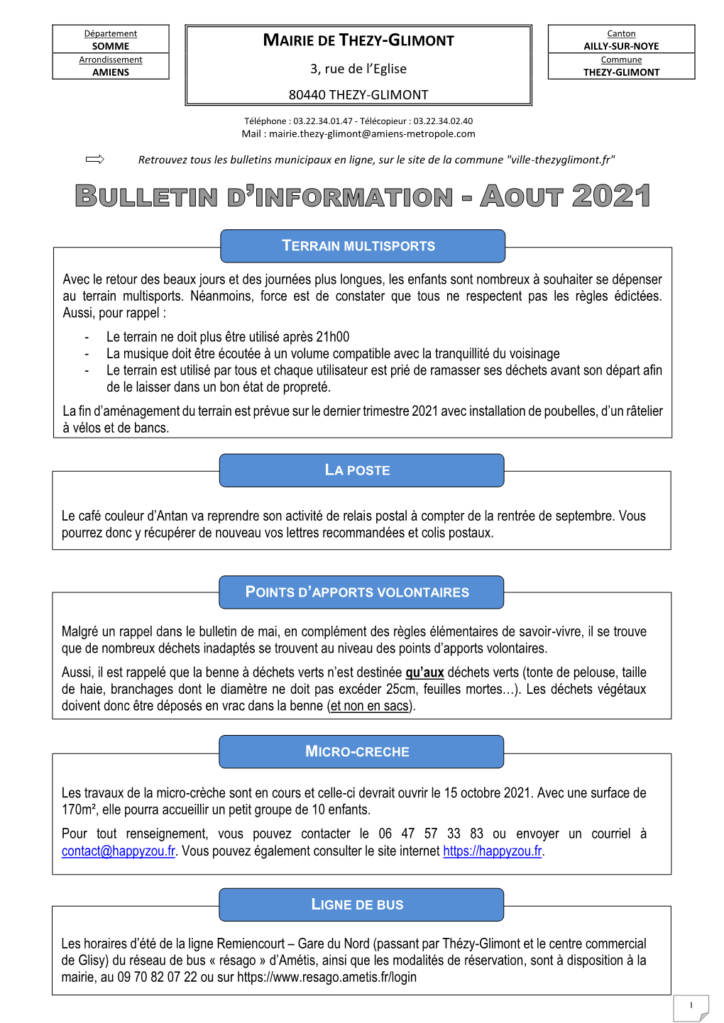 Bulletin D'information Concernant Le Stationnement Pour Le 14 Juillet 96