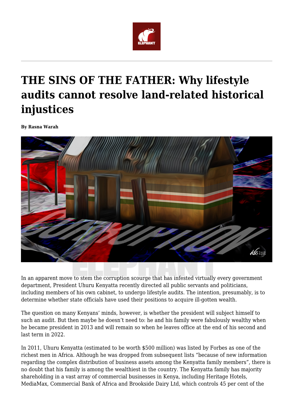 THE SINS of the FATHER: Why Lifestyle Audits Cannot Resolve Land-Related Historical Injustices