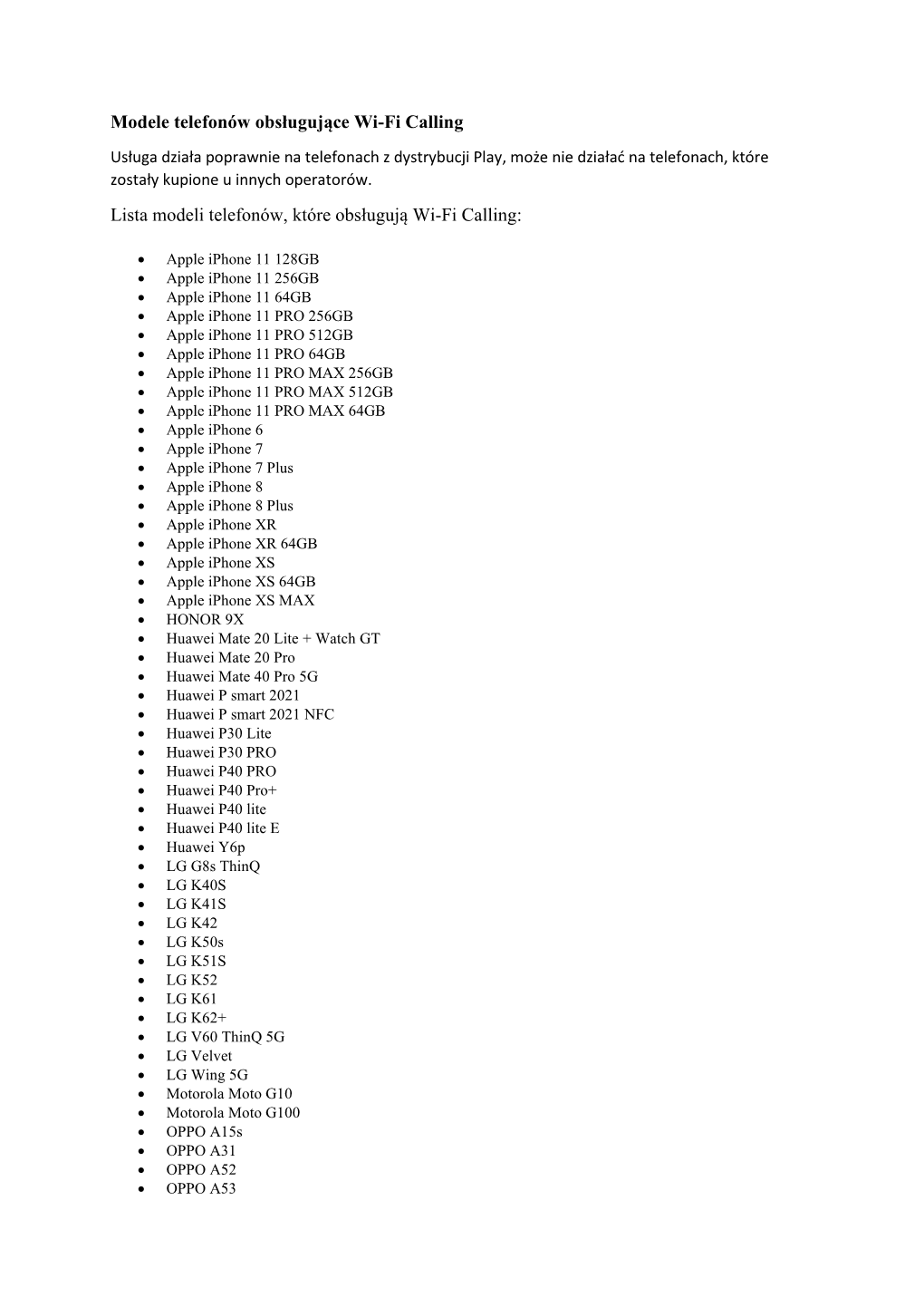 Modele Telefonów Obsługujące Wi-Fi Calling Lista Modeli Telefonów