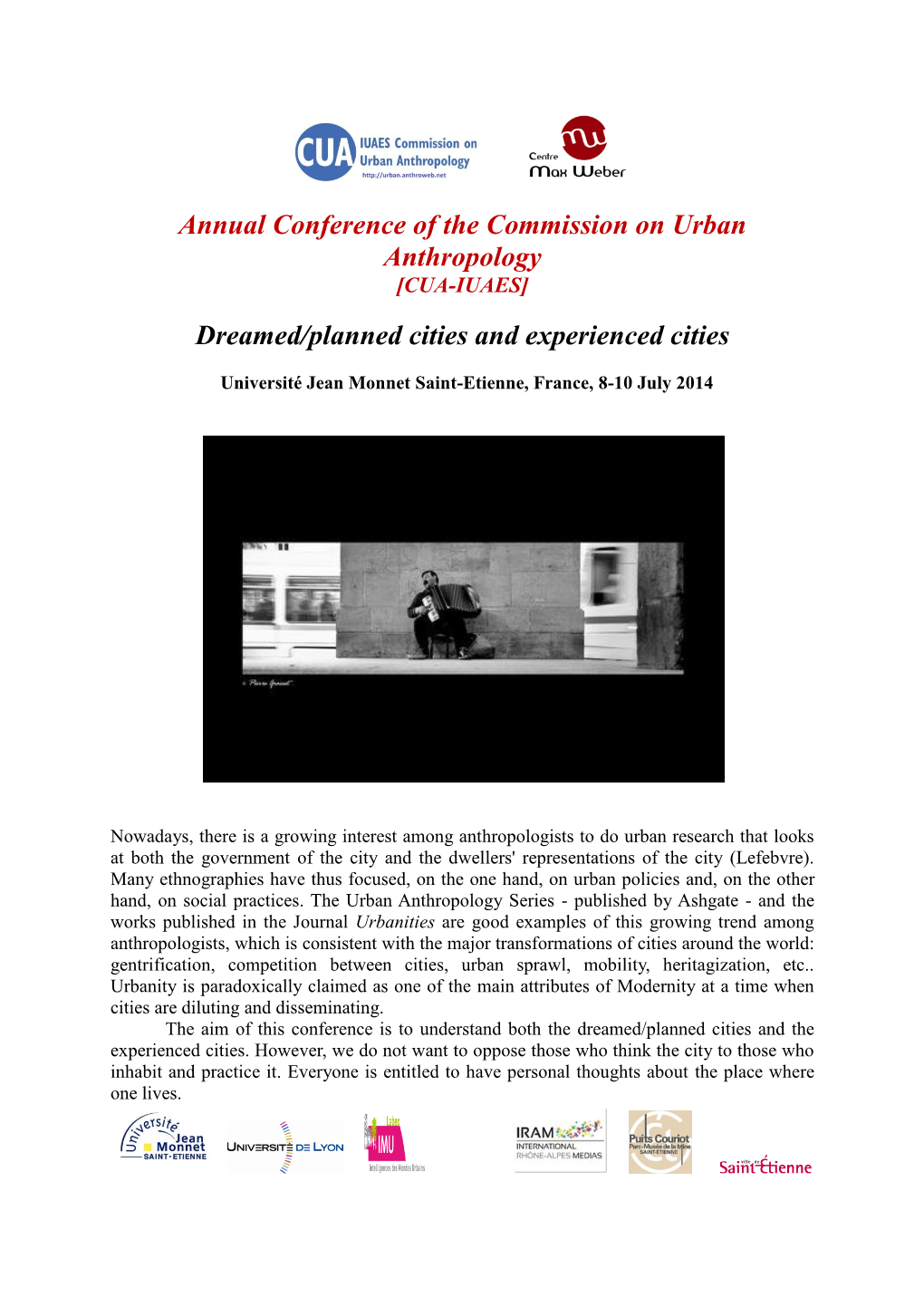 Annual Conference of the Commission on Urban Anthropology [CUA-IUAES]