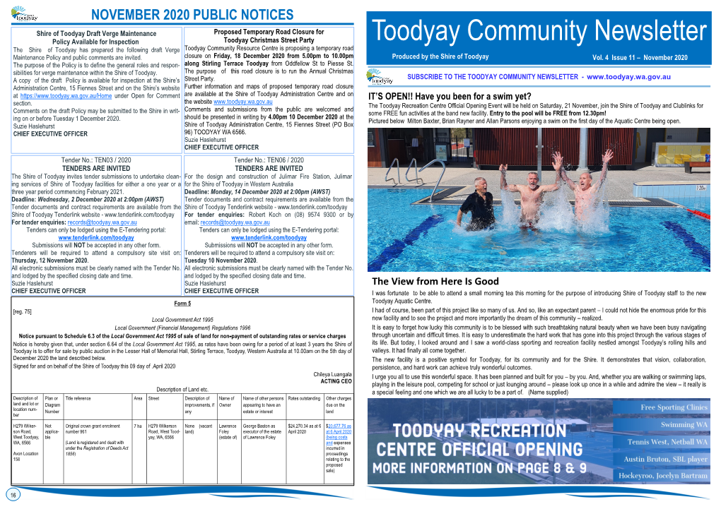 Toodyay Community Newsletter