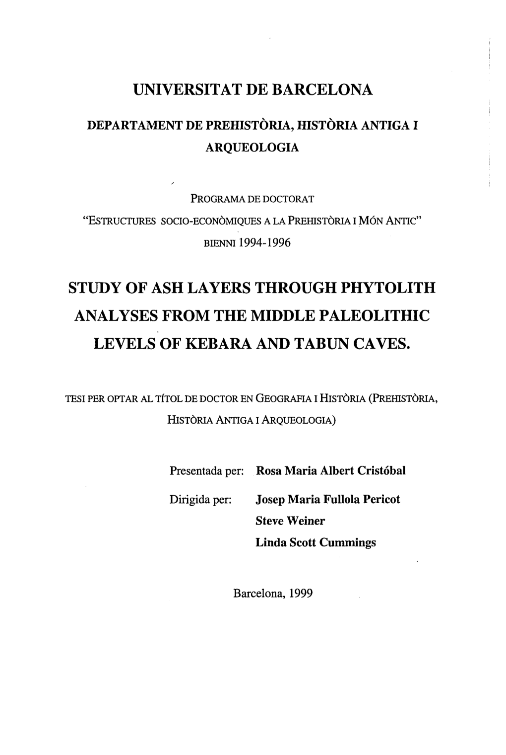 Study of Ash Layers Through Phytolith Analyses from the Middle Paleolithic Levels of Kebara and Tabun Caves