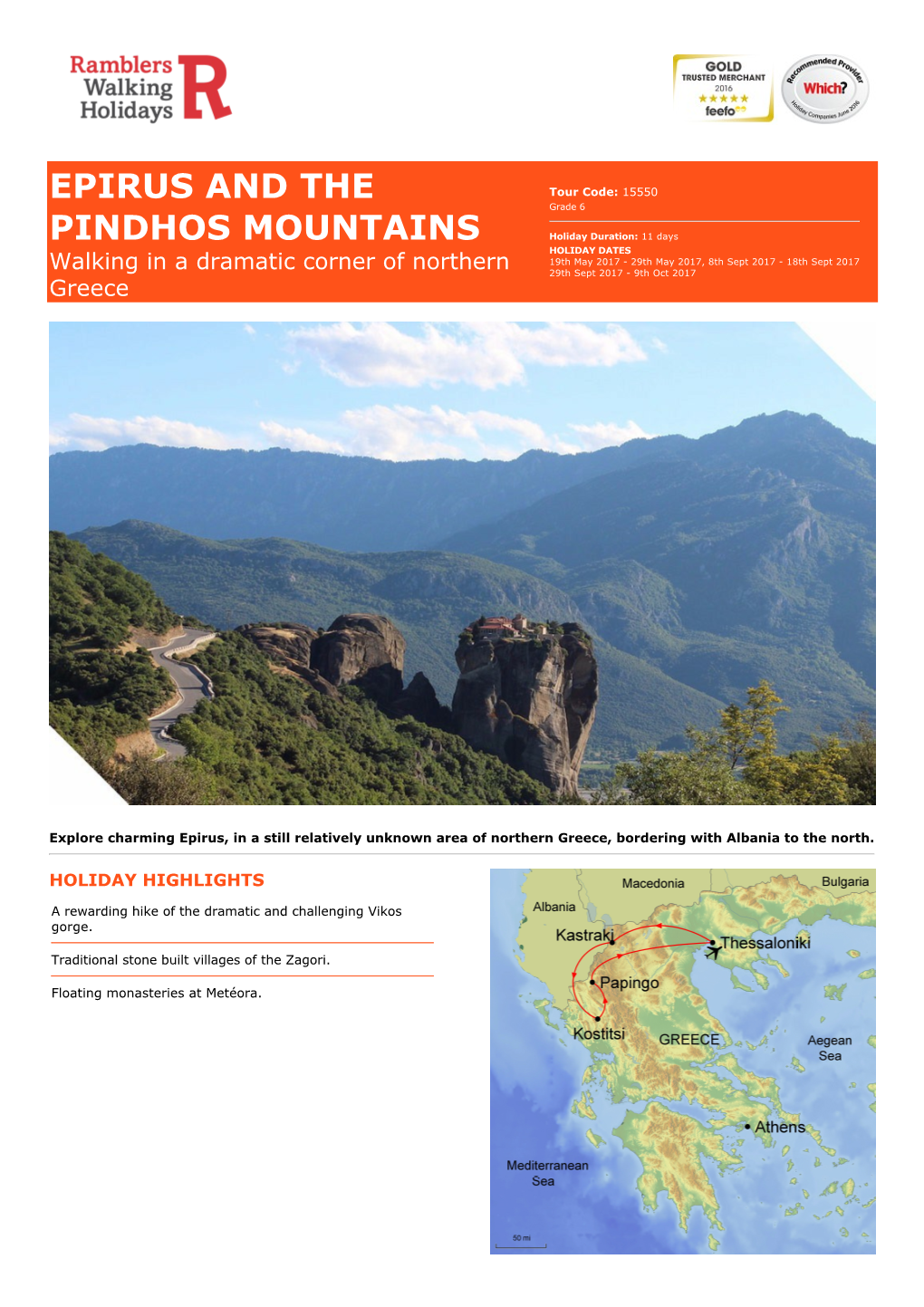 Epirus and the Pindhos Mountains