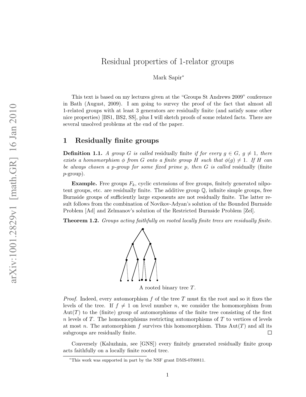 Residual Properties of 1-Relator Groups