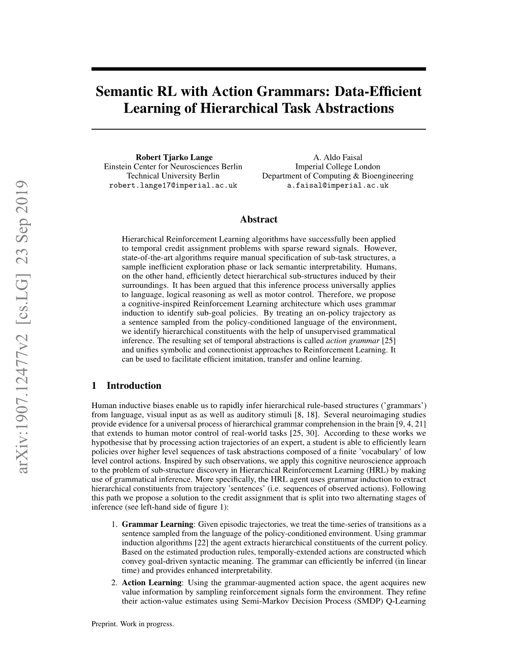Semantic RL with Action Grammars: Data-Efficient Learning Of