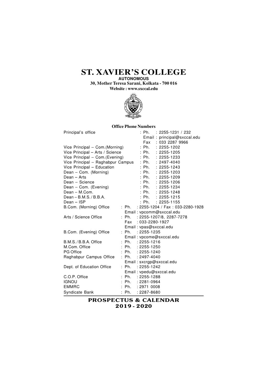 Calendar Bcom Evenin 25-9