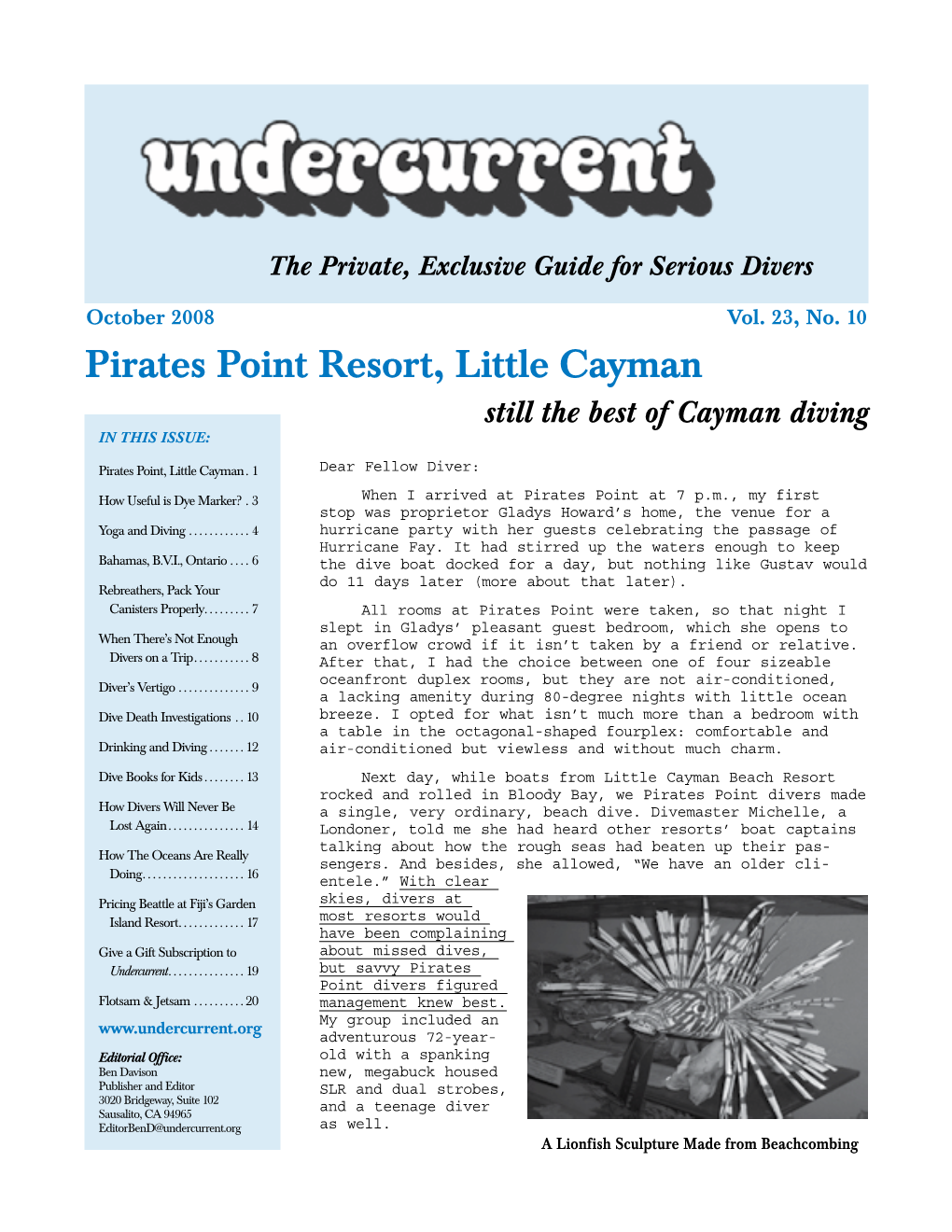 Undercurrent, October 2008