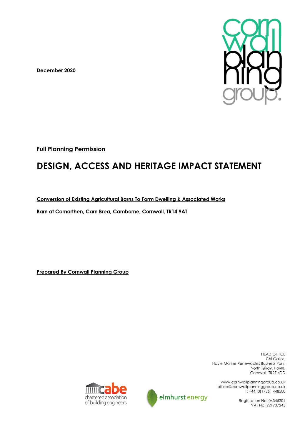 Design Access & Heritage Statement