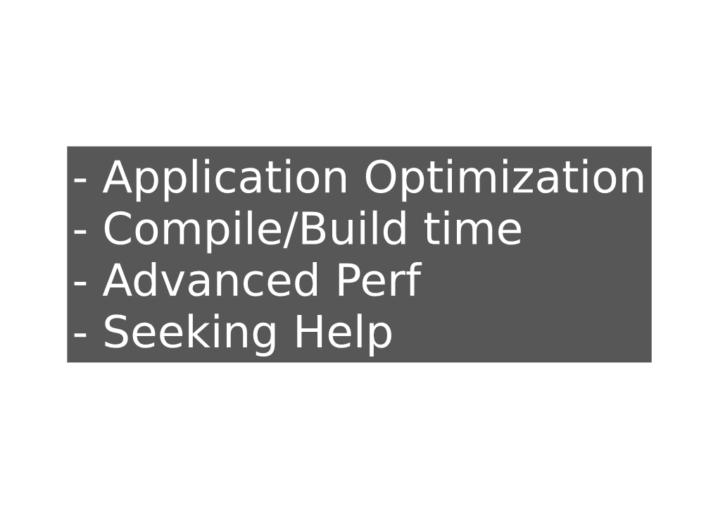 Application Optimization