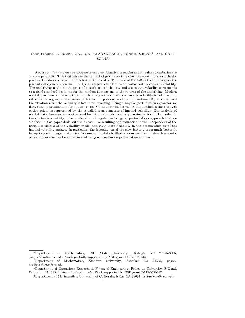 Multiscale Stochastic Volatility Asymptotics