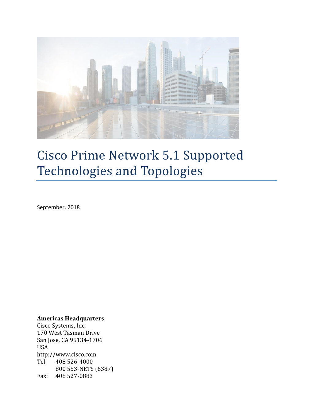 Cisco Prime Network Supported Technologies and Topologies