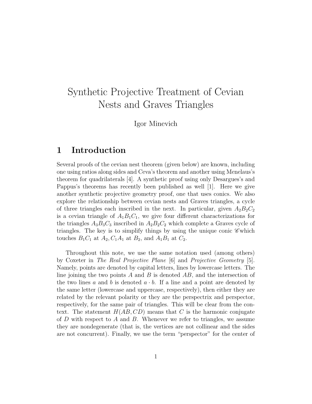 Cevian Nests and Graves Triangles