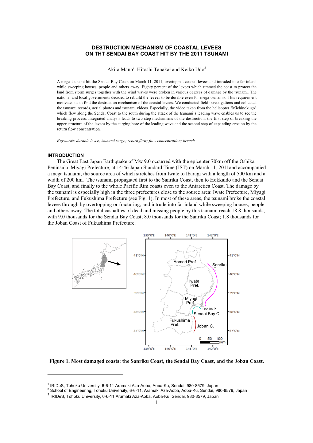 1 Destruction Mechanism of Coastal Levees on Tht