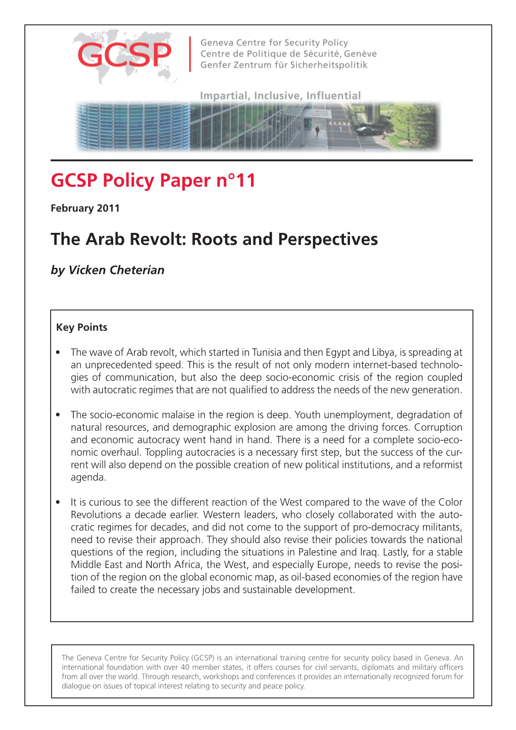 GCSP Policy Paper N°11