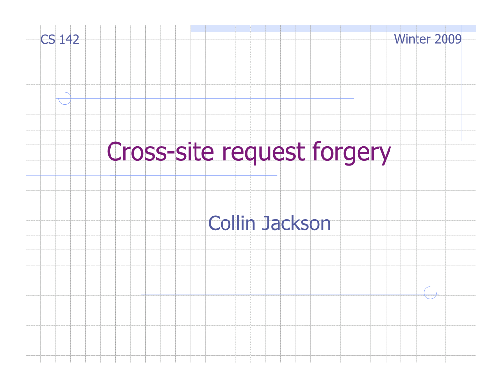 Cross-Site Request Forgery