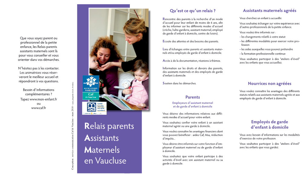 Relais Parents Assistants Maternels En Vaucluse