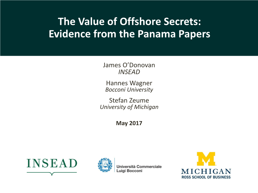 The Value of Offshore Secrets: Evidence from the Panama Papers
