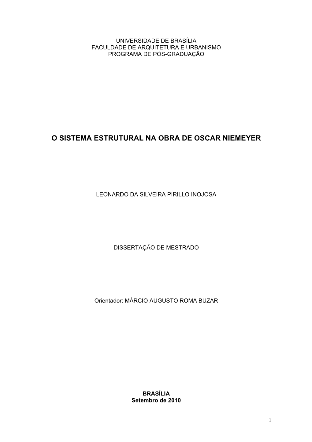 O Sistema Estrutural Na Obra De Oscar Niemeyer