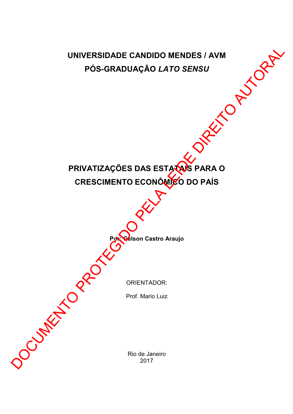 Documento Protegido Pela Leide Direito Autoral