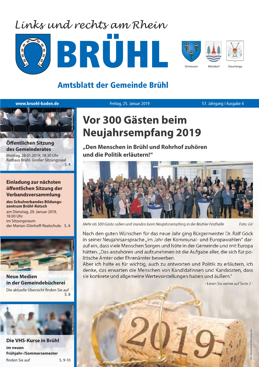 Vor 300 Gästen Beim Neujahrsempfang 2019