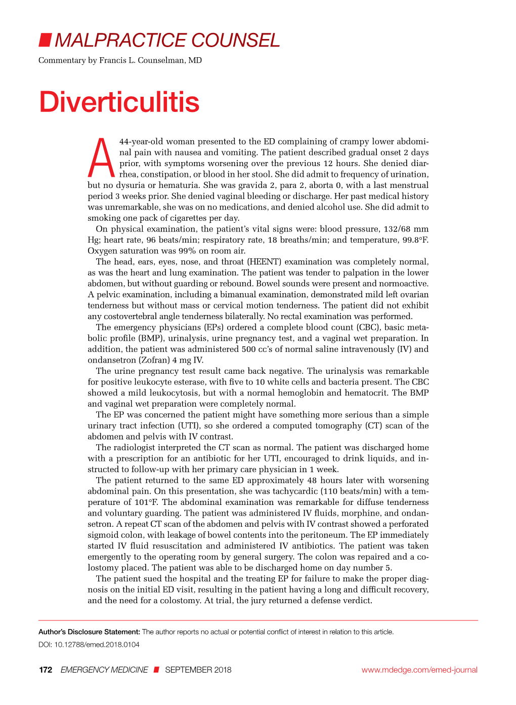 Diverticulitis