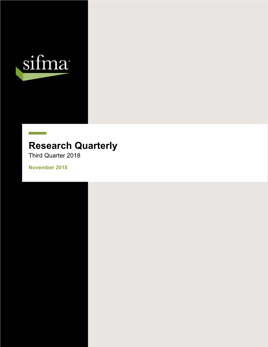 Research Quarterly Third Quarter 2018