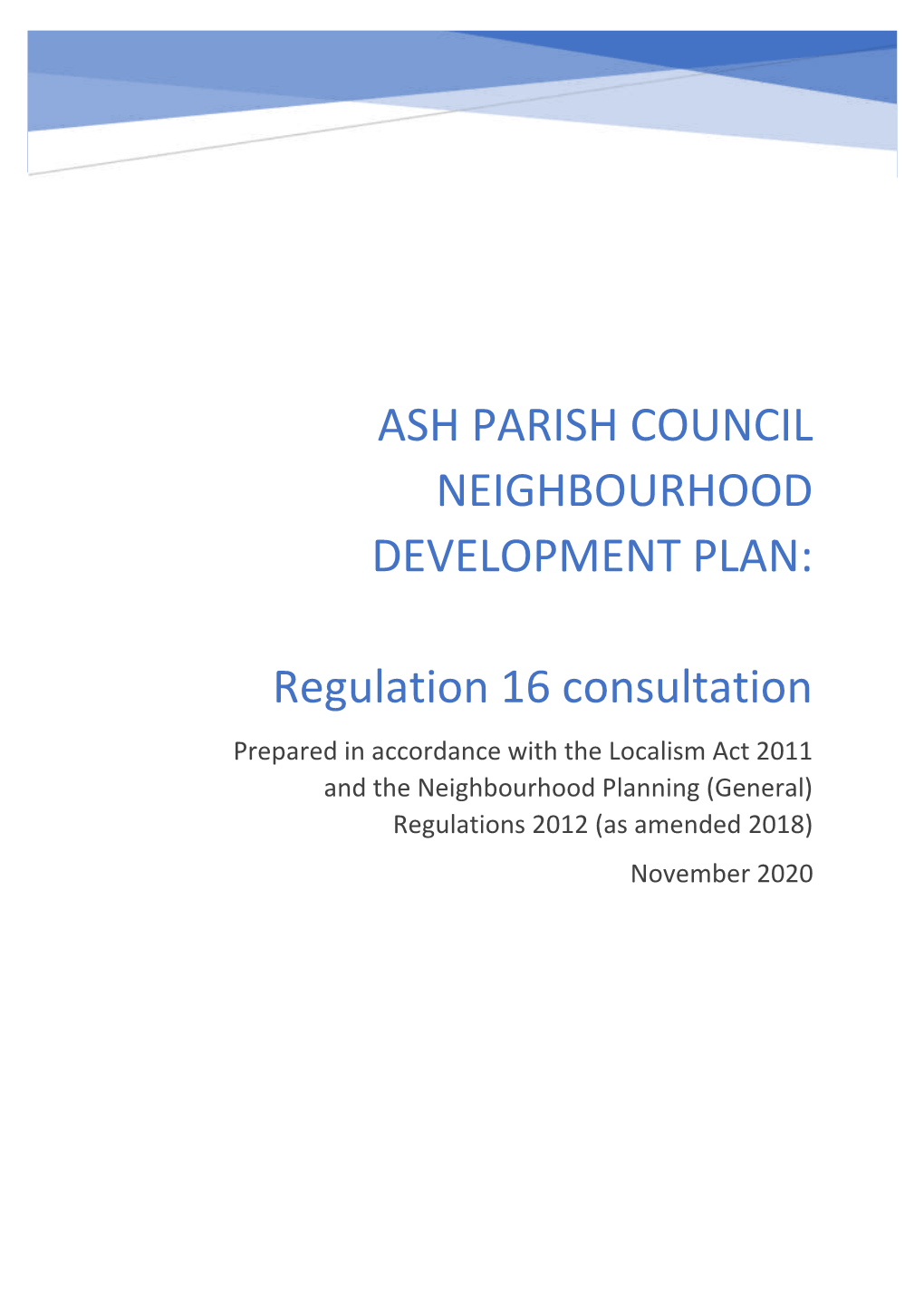Ash NDP Submission Plan