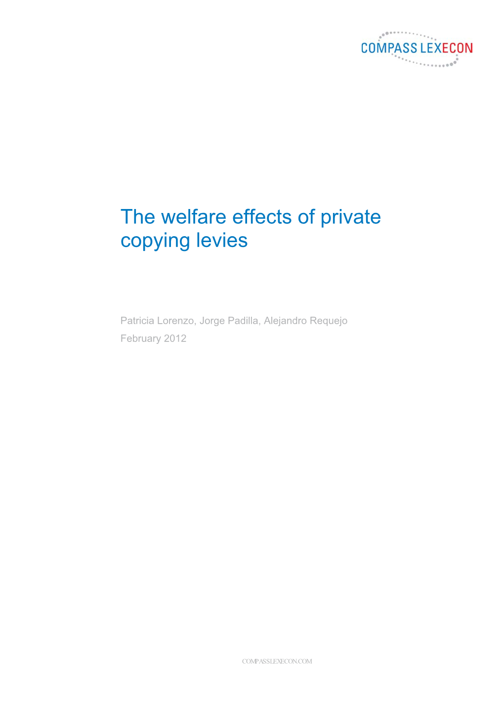 The Welfare Effects of Private Copying Levies