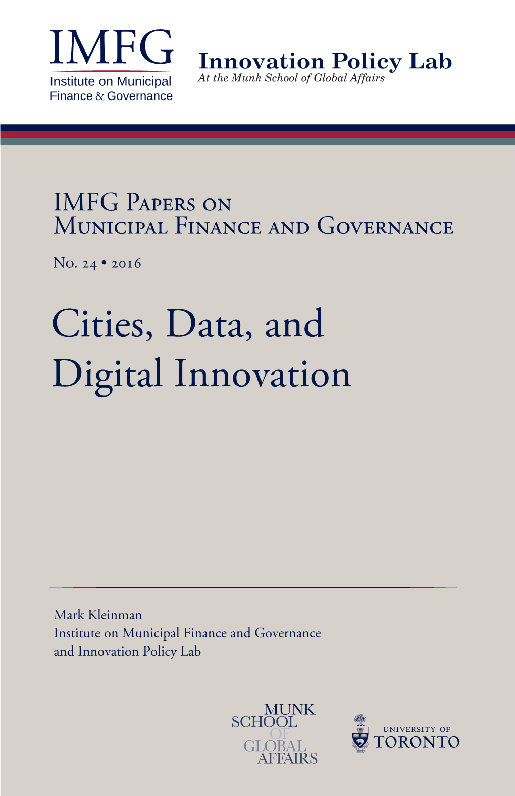 Cities, Data, and Digital Innovation