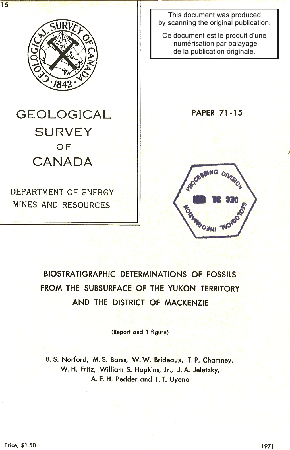 Geological Survey Canada