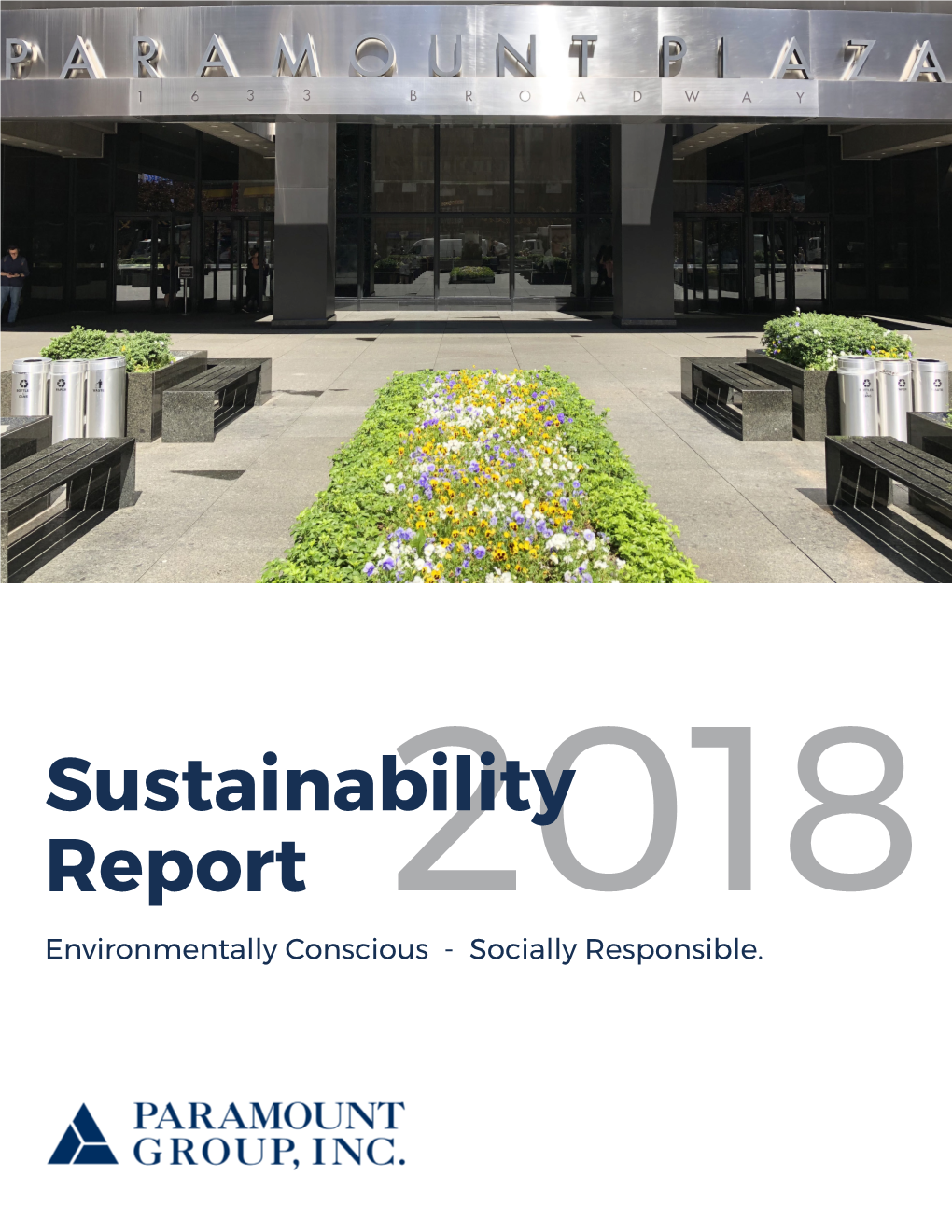 Sustainability Report Environmentally Conscious2018 - Socially Responsible