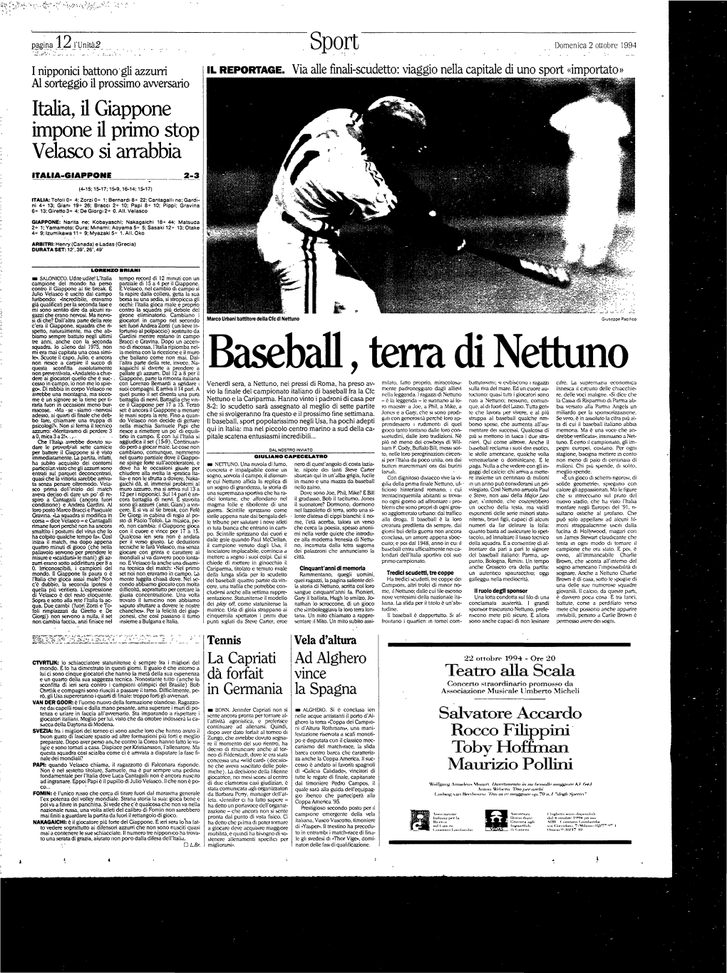 Baseball, Terra Di Nettuno