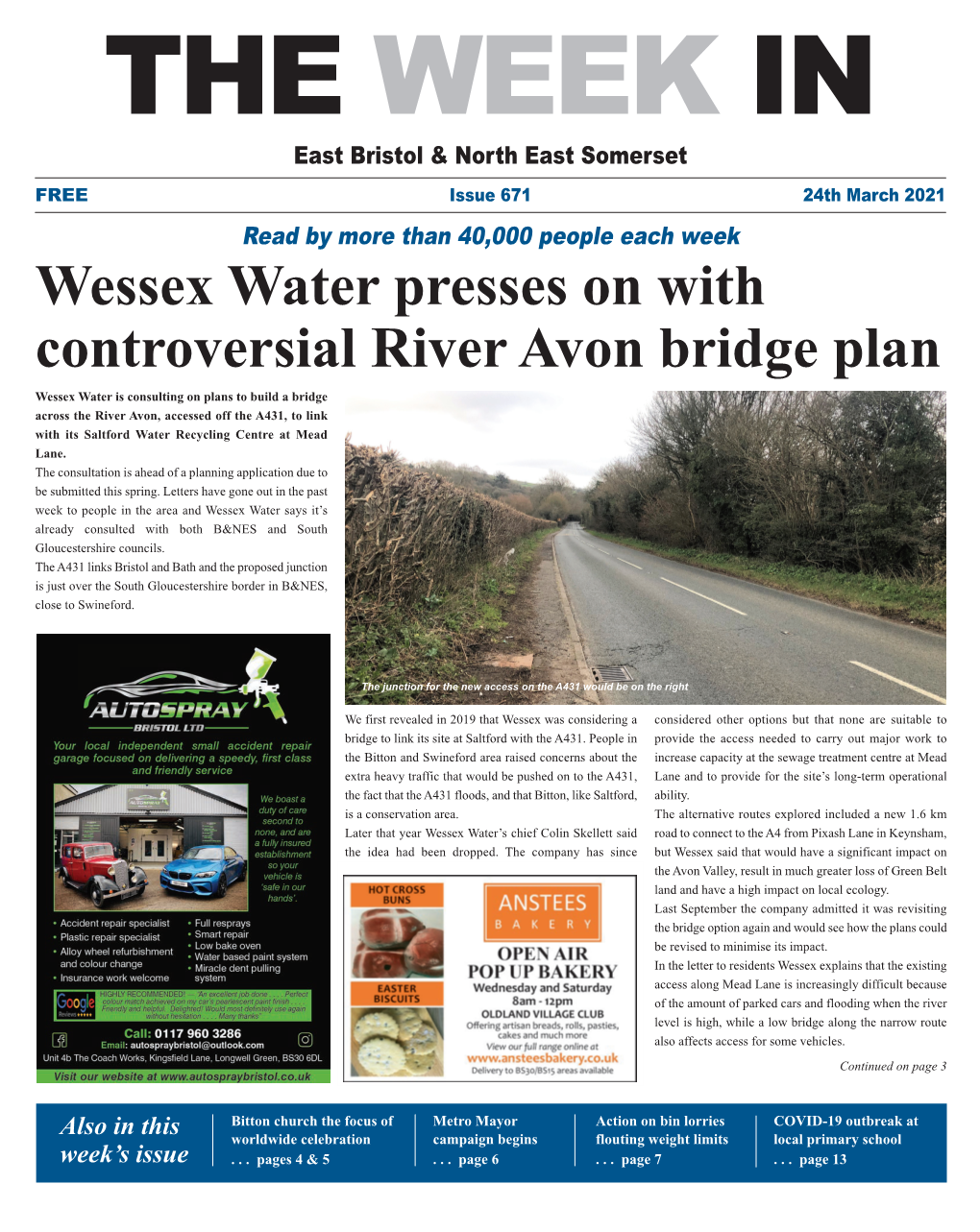 Wessex Water Presses on with Controversial River Avon Bridge Plan